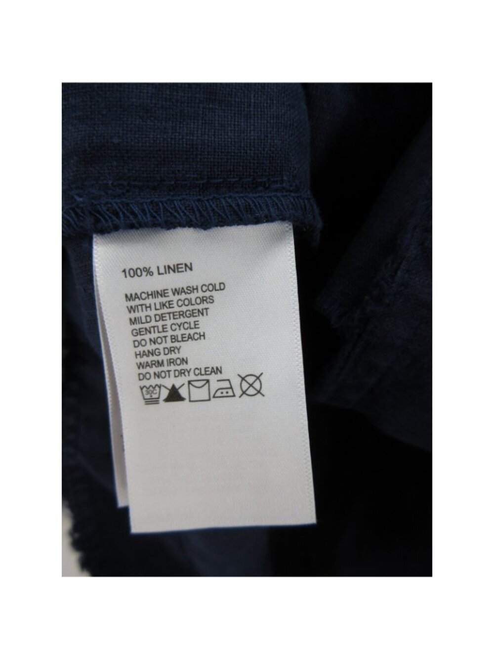 Tommy Bahama Top Small Navy Linen Trucker Shirt Button Up Pockets - Picture 10 of 11